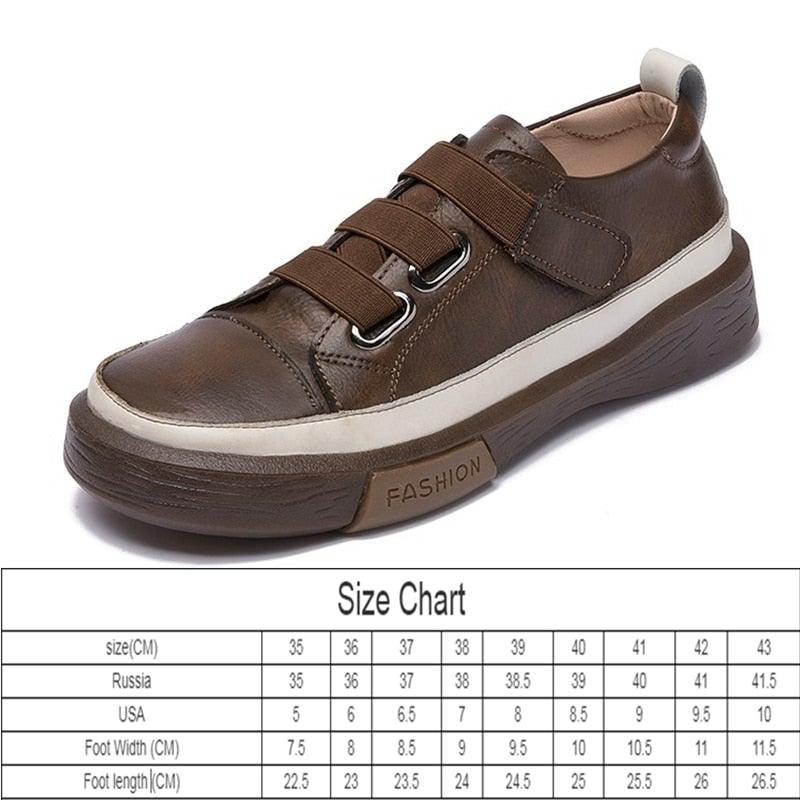 Luxury Leather New Genuine Casual Women Fashion Sneakers