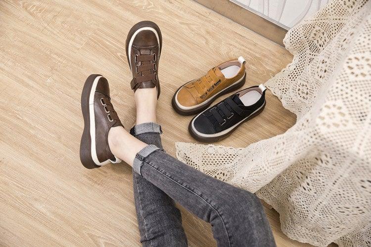 Luxury Leather New Genuine Casual Women Fashion Sneakers