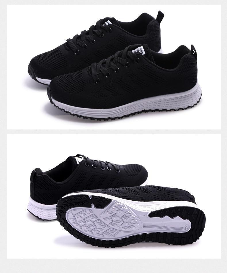 Elegant Sport Women's Summer Lace-Up Mesh Light Breathable Mesh Athletic Sneakers