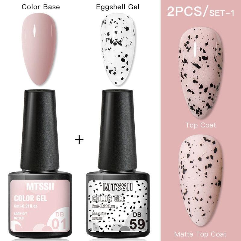 Luxury Gel Nail Polish Permanent Glossy Matte Egg Effect Elegant Stylish Eggshell Design For Women And Lady Nail Gel