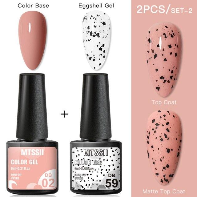 Luxury Gel Nail Polish Permanent Glossy Matte Egg Effect Elegant Stylish Eggshell Design For Women And Lady Nail Gel
