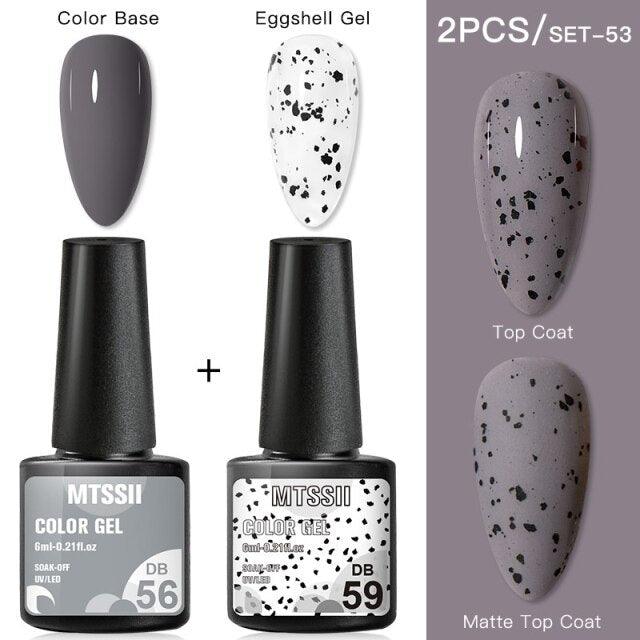 Luxury Gel Nail Polish Permanent Glossy Matte Egg Effect Elegant Stylish Eggshell Design For Women And Lady Nail Gel