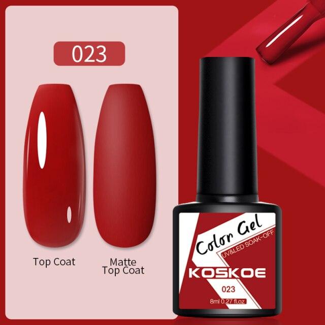 Womens Glossy Colorful 8ml Nail Gel Polish Permanent UV LED Summer Winter High Quality Fashion Design