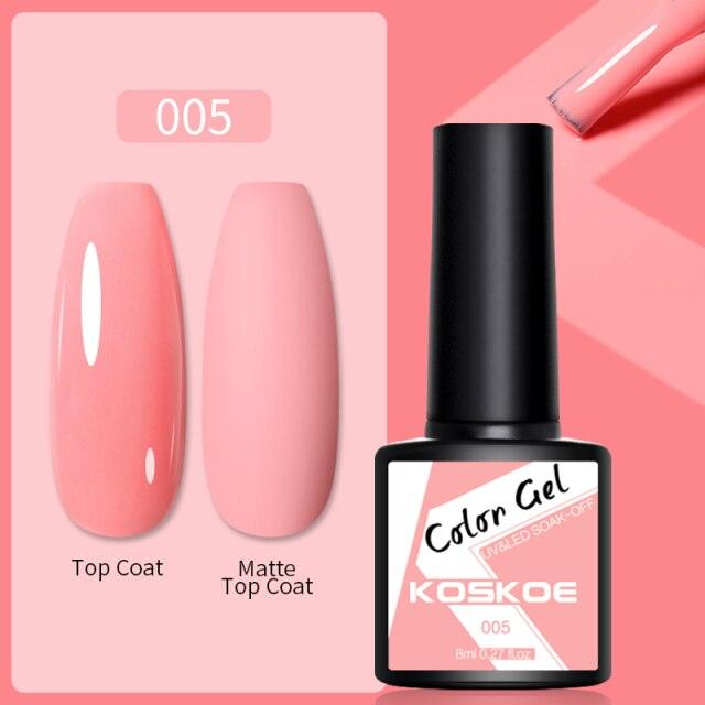 Womens Glossy Colorful 8ml Nail Gel Polish Permanent UV LED Summer Winter High Quality Fashion Design