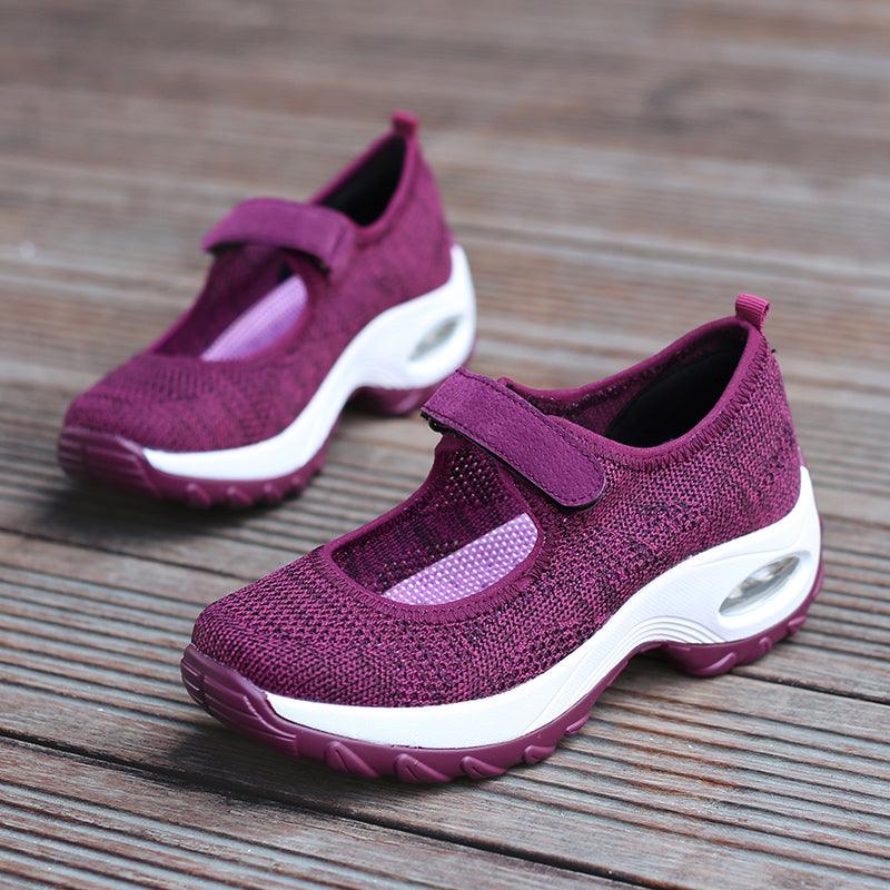 New Air Cushion Flat Shoes Women Mesh Breathable Mesh Sneakers