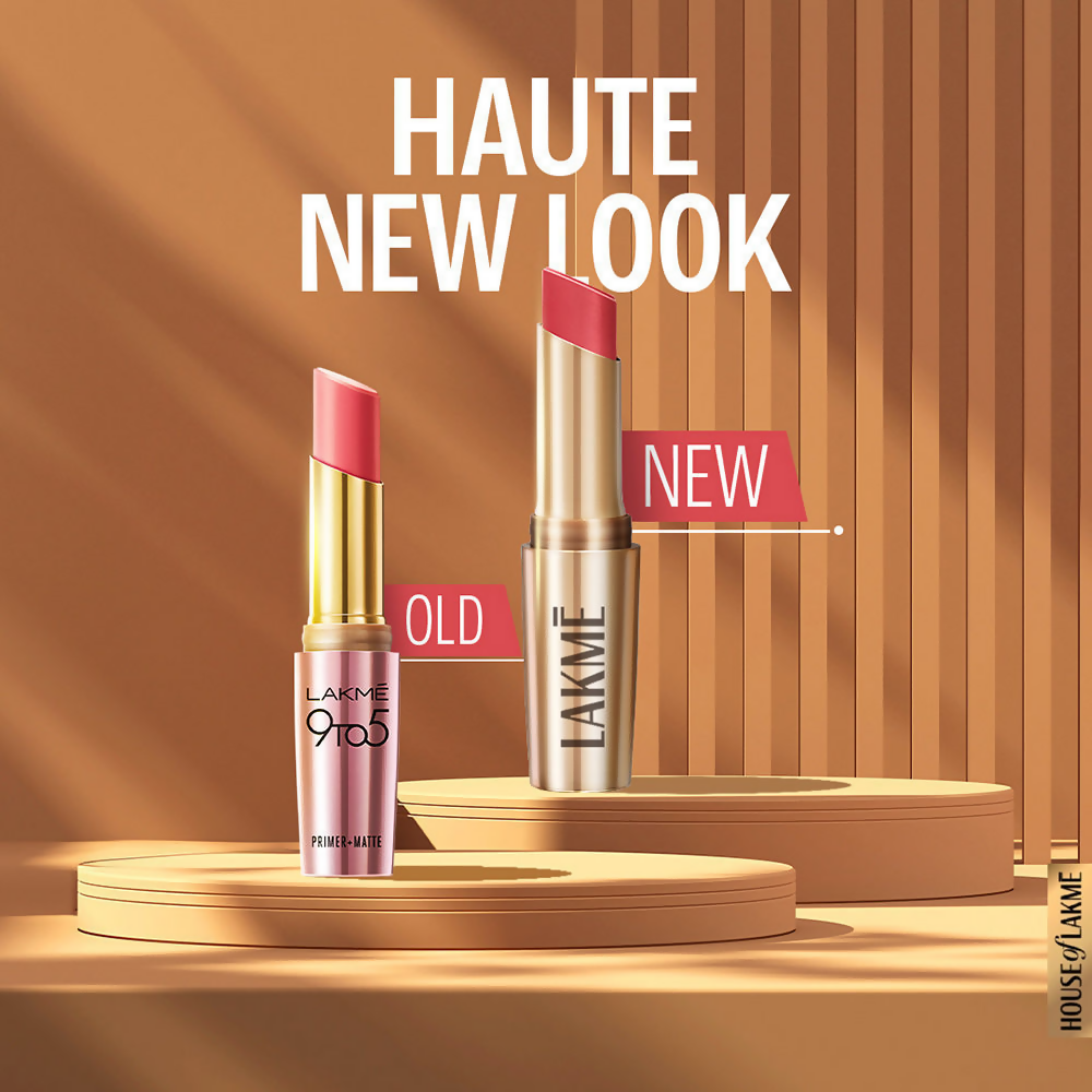 Lakme 9 To 5 Powerplay Priming Matte Lipstick - Rosy Sunday