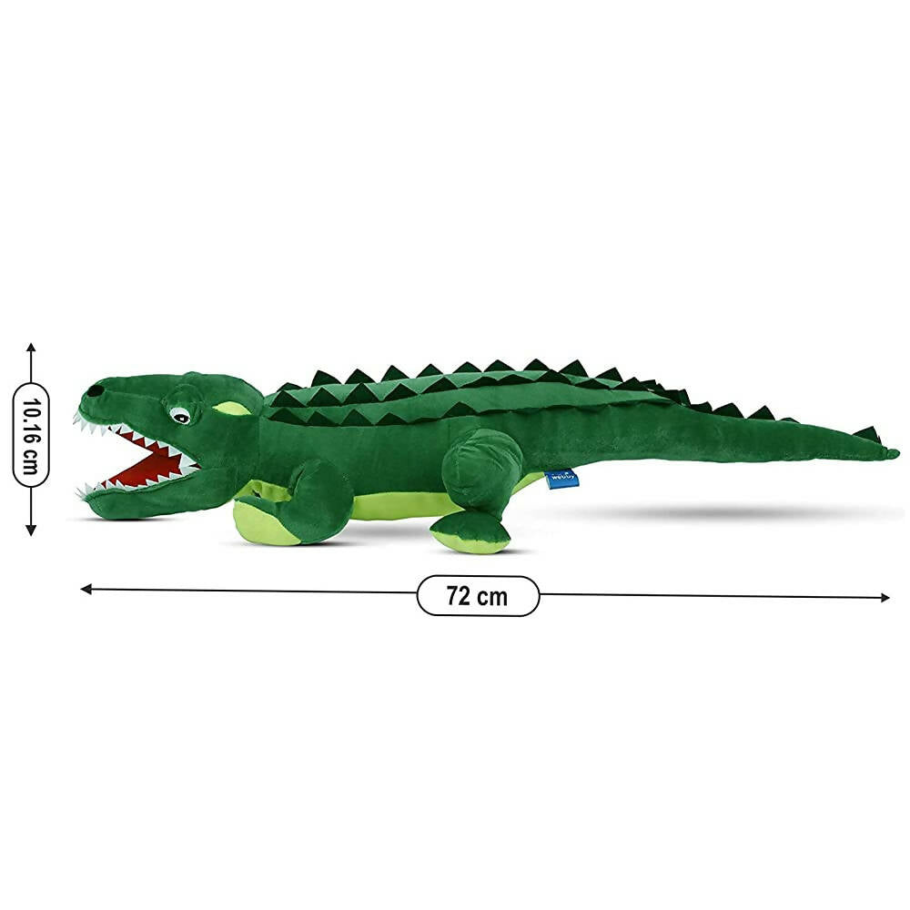 Webby Soft Crocodile with Open Mouth Stuffed Animal Plush Green Toy - 72 cm