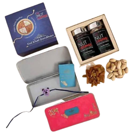 Cute Bear Rakhi & Dry Fruits Jars