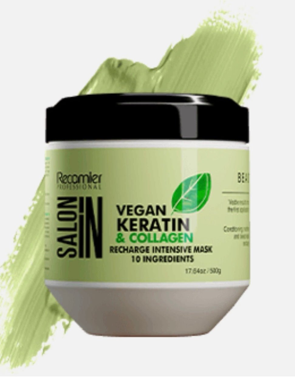 Recamier Professional Salon in Vegan Keratin & Collagen Hair Recharge Intensive Mask 17.6oz
