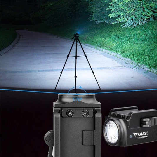 Rechargeable Spotlight Flashlight Waterproof  Adjustable High Lumen Super Bright USB LED Tactical Flashlight Gift Giving Torch Rail Mounted Flashlight For Outdoor Camping Hiking Fishing Jogging Walking