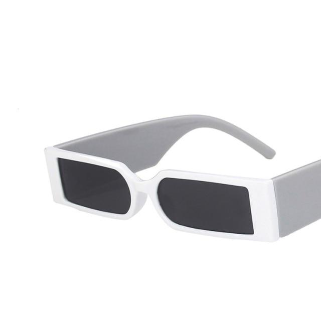 Rectangle Retro Sunglasses Trendy Small Rectangle Sunglasses Women Men Vintage Thick Frame Small Square Glasses n Small Glasses For  Men Modern Design Lightweight Frames Sunglasses For Summer