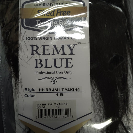 remy blue 4 by 4 yaki 10" closure color 1B