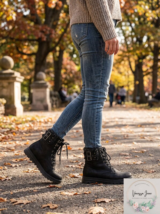 Women Cliffs by White Mountain Kaylor Ankle Boots Black Fabric/8.5