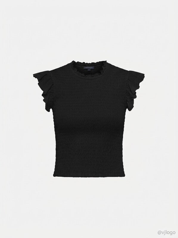 French Connection Perinne Cotton Jersey Smock Top