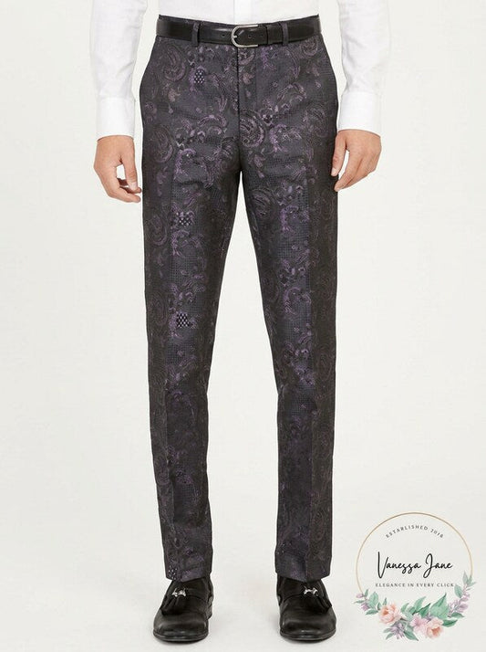 Tallia Orange Mens Slim-Fit Snakeskin-Print Pants, 33x30