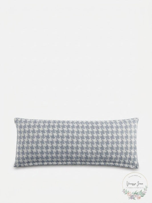 Kenneth Cole New York Houndstooth Grey Lumbar Pillow Cover