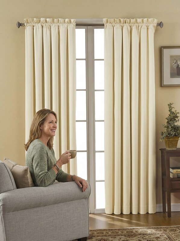 Eclipse Canova 42-Inch by 84-Inch Thermaback Blackout Panel, Ivory