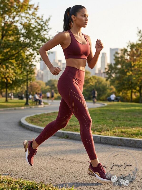 Victorias Secret Sport Seamless High Rise Red Currant Tights Size XS