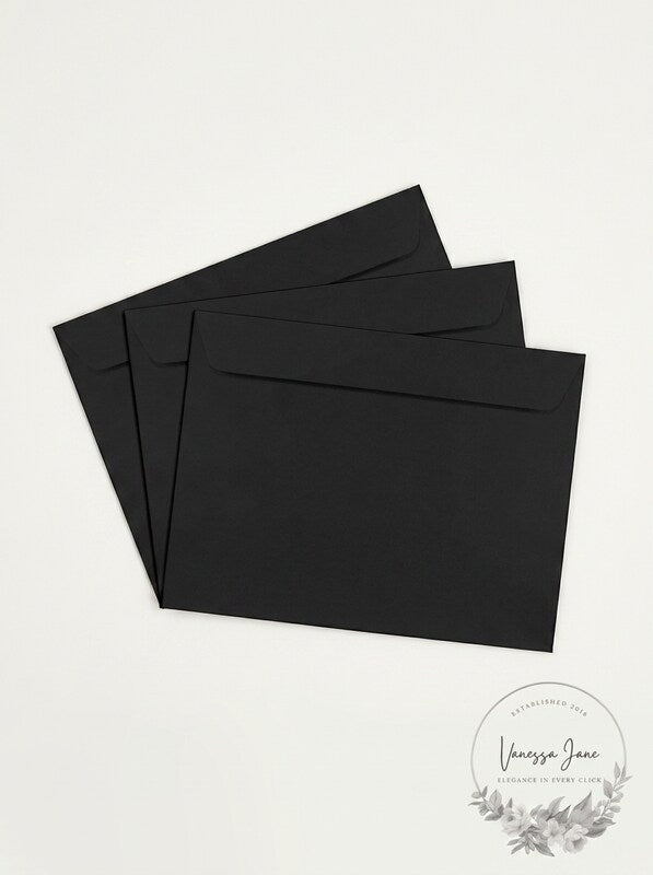 JAM Paper 9 x 12 Booklet Envelopes Black 25/Pack (2112755)