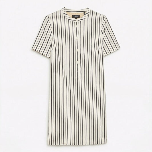 Theory Womens Trapeze Stripe Mini Dress, Size Medium