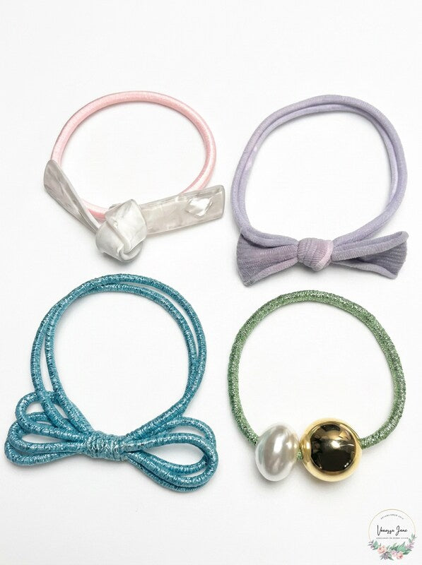 Inc International Concepts 4-PC. Gold-Tone & Imitation Pearl Bow Multicolor Hair