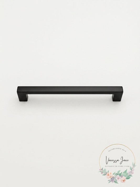 Emtek 86166 Trail 12 Inch Center to Center Handle Cabinet Pull Flat Black