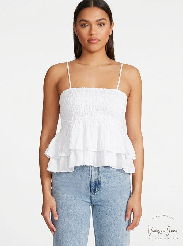 Bb Dakota by Steve Madden Womens Made for You Top - Ivory, Sizer Large