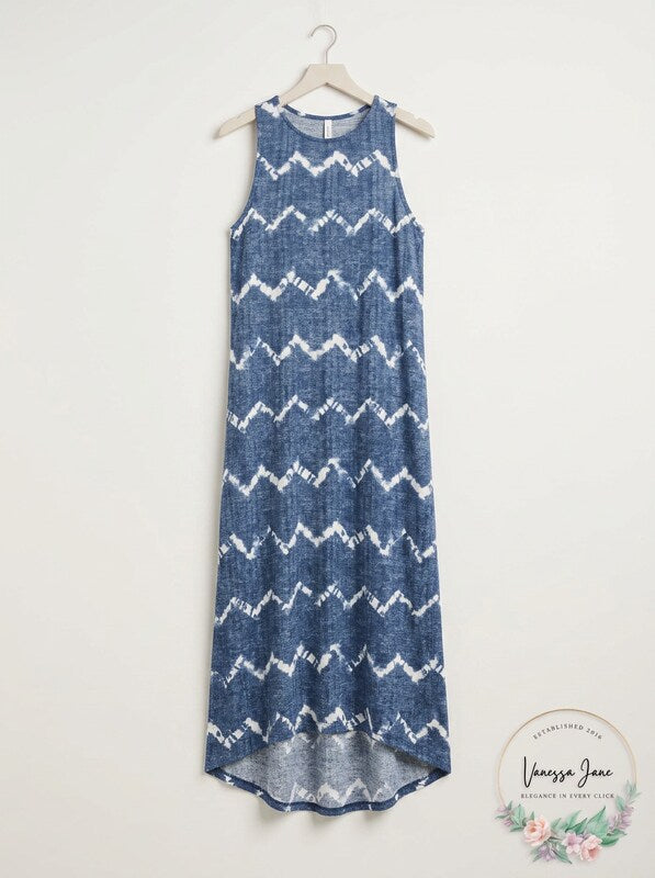 Roudelain Printed Maxi Loungewear Nightgown, Gray, Size Medium