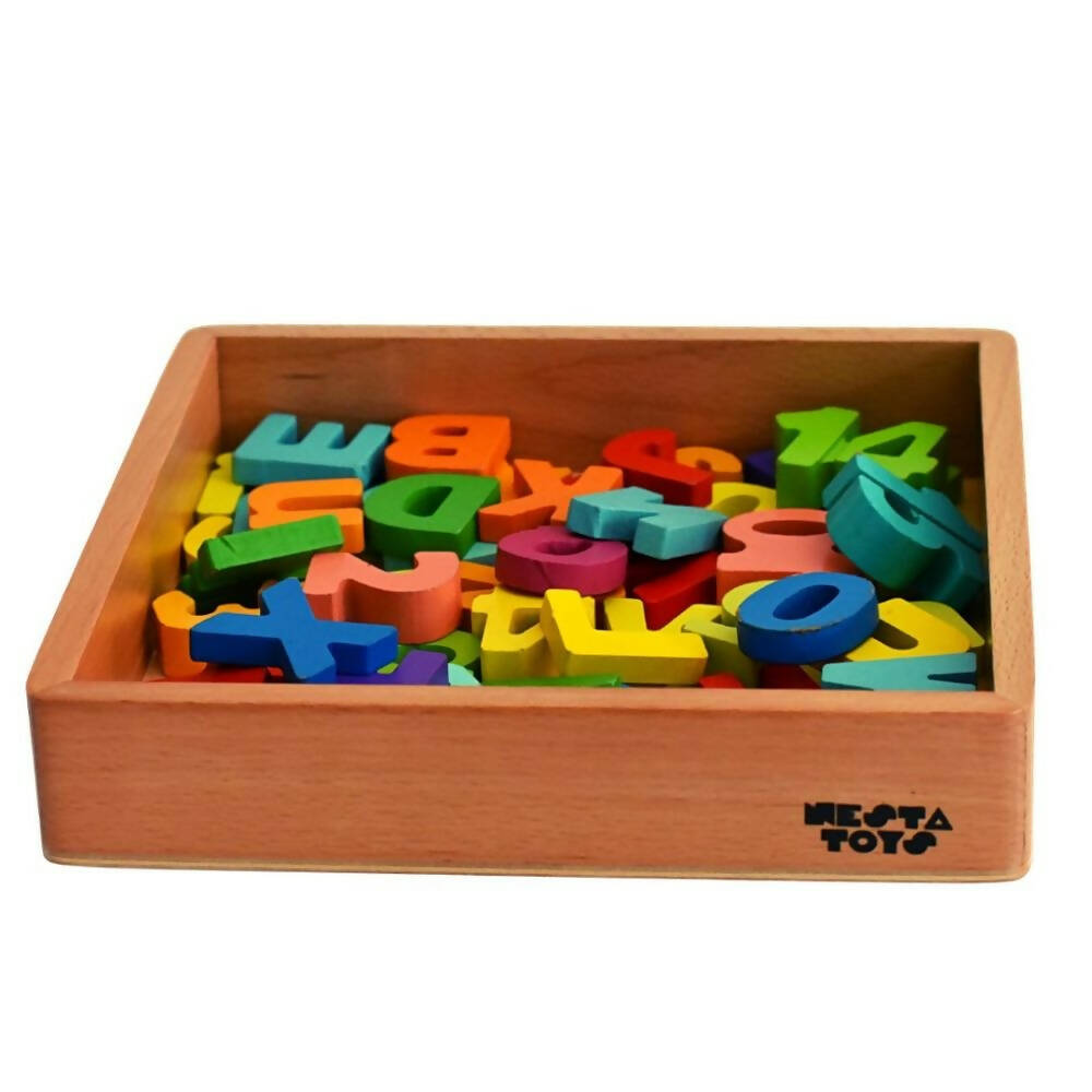 Nesta Toys Sensory Wooden Toy Set with Montessori Tray - Beech Wood