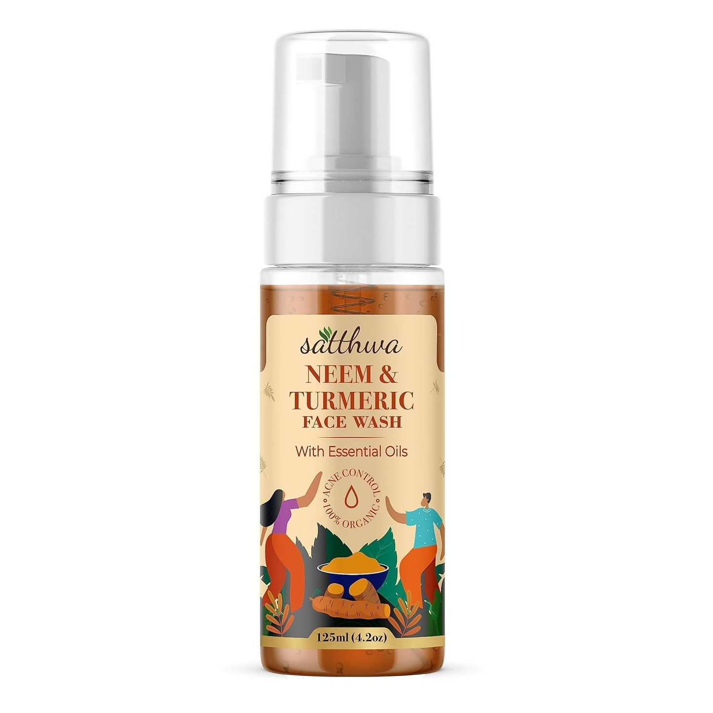 Satthwa Neem & Turmeric Face Wash For Acne & Pimples