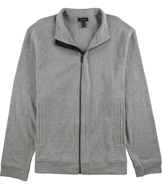 Tasso Elba Mens Zip-Front Heathered Jacket