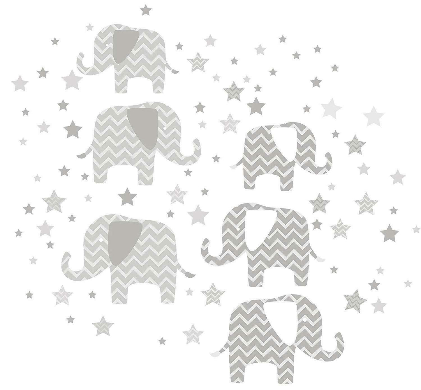 WallPops Elephants - a Ton of Love Wall Art Kit 78 Pieces
