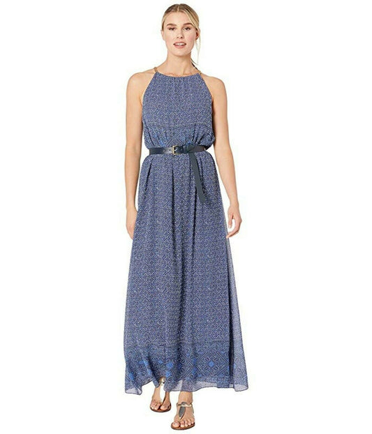 MICHAEL Michael Kors Womens Plus Printed Chain Maxi Dress