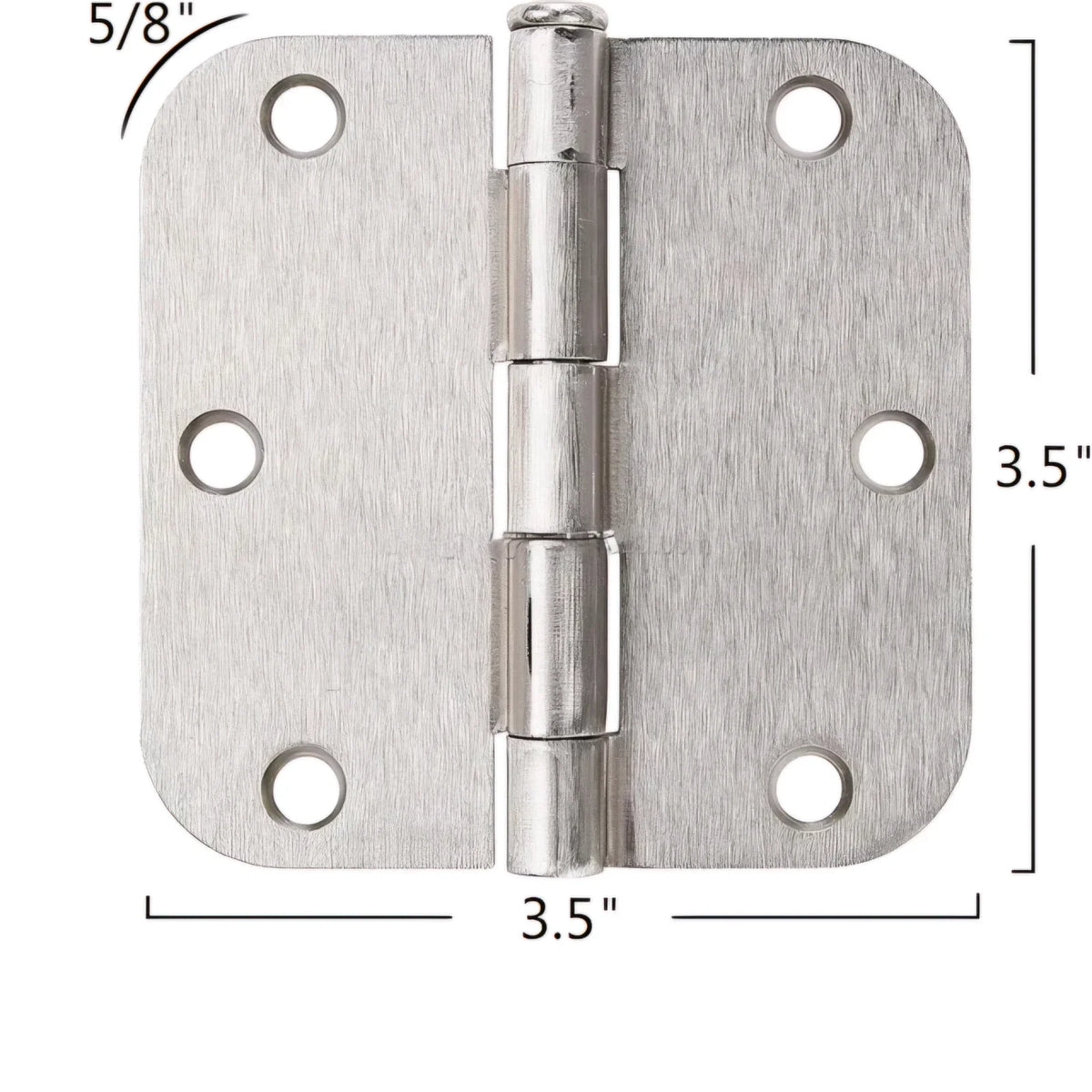 Imperial Hardware 3.5 in. X 3.5 in. Plain Bearing Steel Radius Hinge (Set of 4)