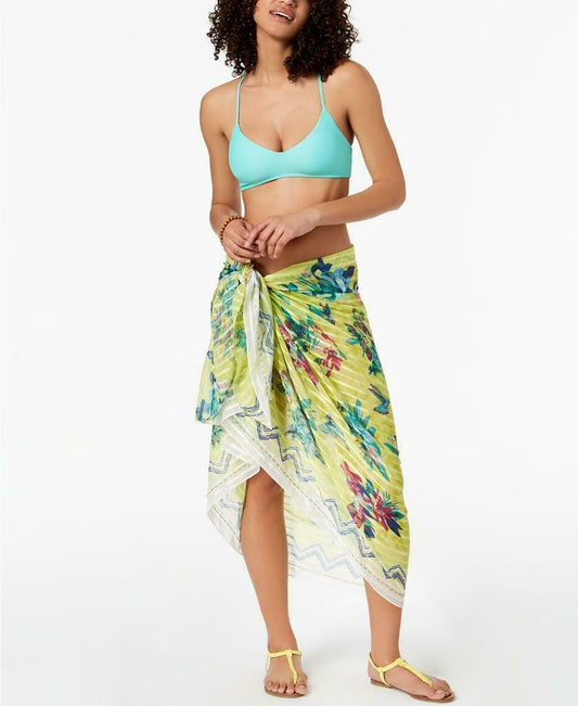 INC International Concept Hummingbird Floral Cover-Up & Wrap (Gold, One Size)