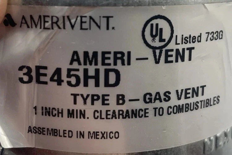 Pack Of 3 Amerivent  3inches 3E45HD Adjustable Gas Vent Elbow