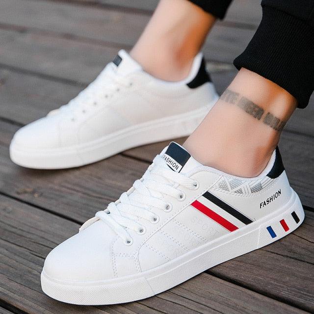 Casual Leather Mens Sneakers Fashion Flat Outdoor Sneakers Classic Sports