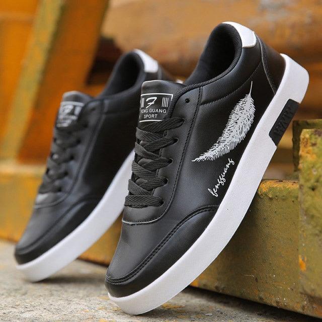 Casual Leather Mens Sneakers Fashion Flat Outdoor Sneakers Classic Sports