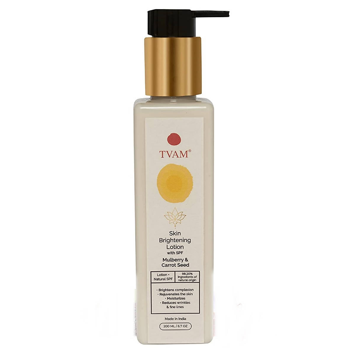 Tvam Mulberry & Carrot Seed Skin Brightening Lotion With SPF