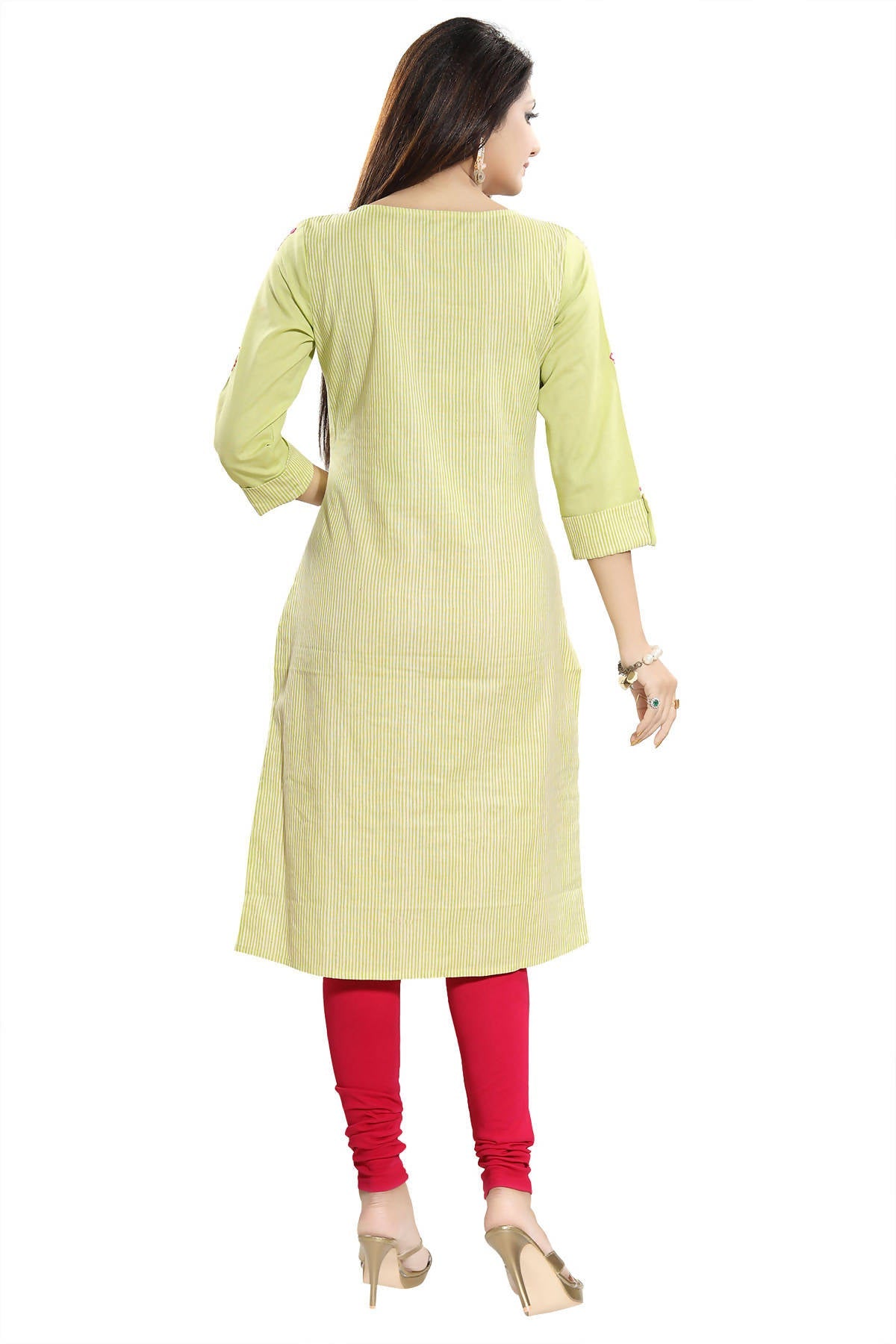 Snehal Creations Easy Breezy Liril Green Cotton Printed Tunic