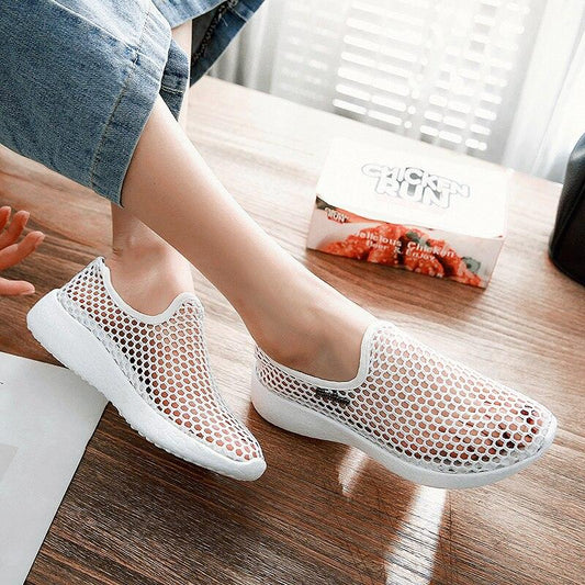 Sport Mesh Breathable Women Shoes Fashion Sports Soft Comfortable Women Shoes Fashion Slip-On Sports Shoes Soft Sole Breathable Comfortable Running Walking Shoes