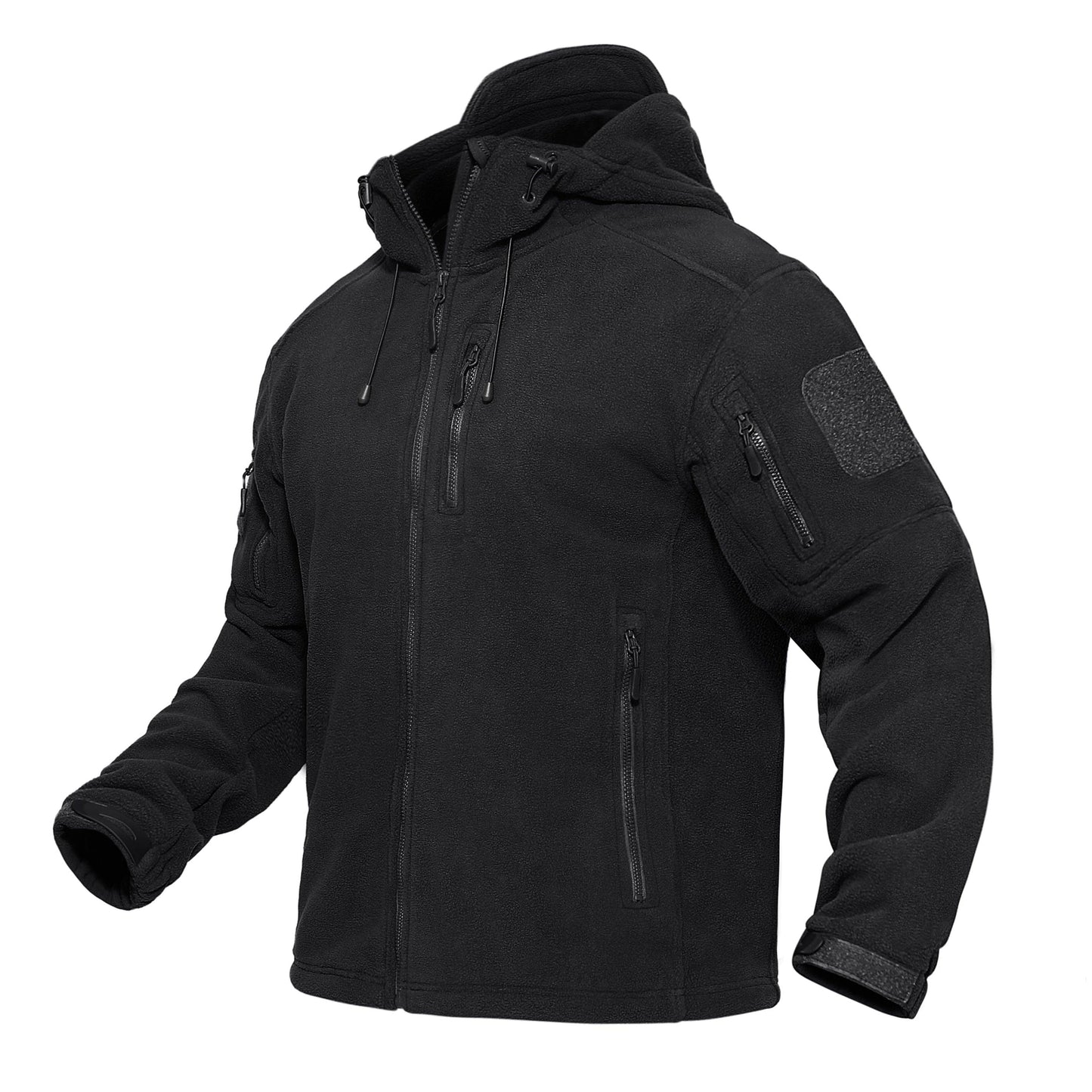 Fleece Jacket With Hood Mens Tactical
