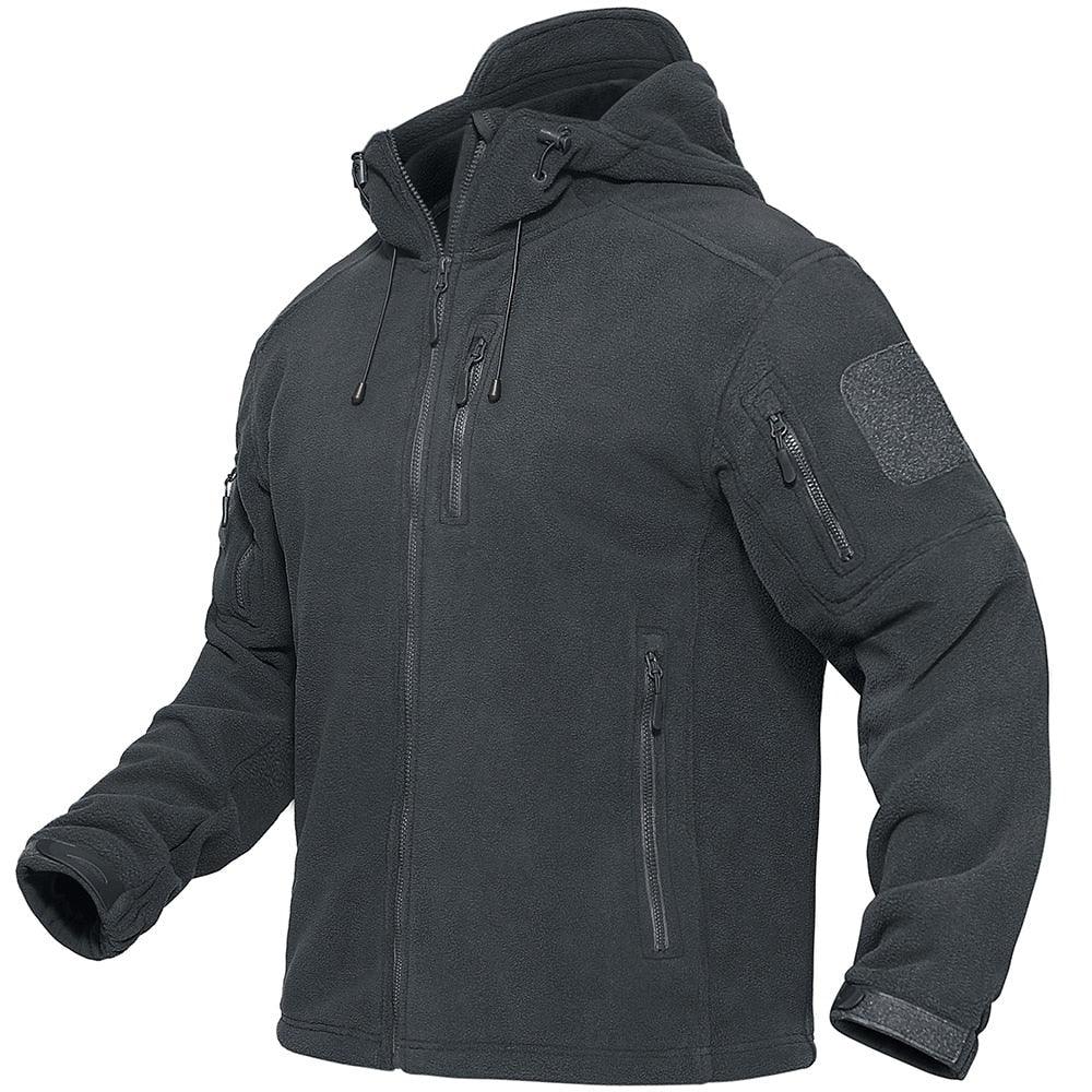 Fleece Jacket With Hood Mens Tactical