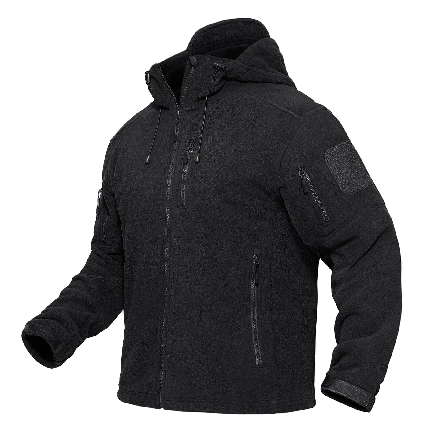 Fleece Jacket With Hood Mens Tactical