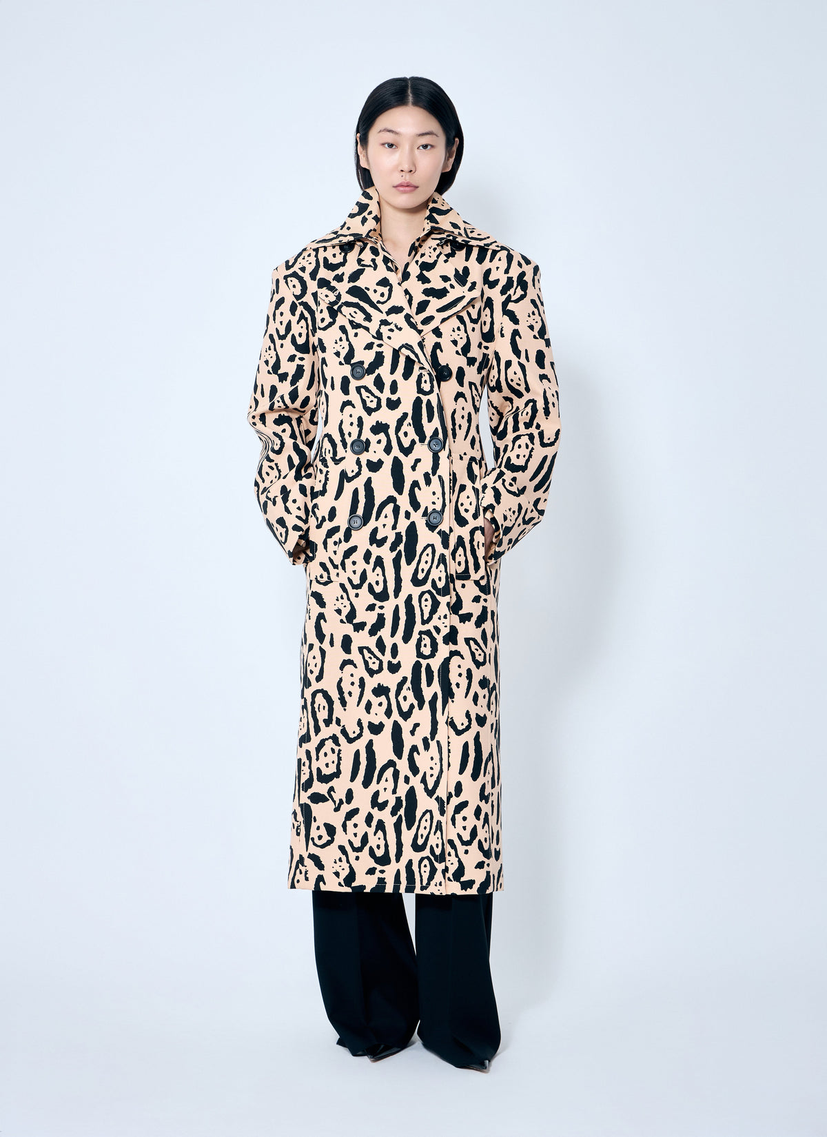 Sportmax Women Animal-Print Trench Coat