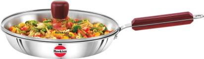 Hawkins TriPly Fry Pan 26 cm Diameter with Lid 1.8 L Capacity (SSF26G)