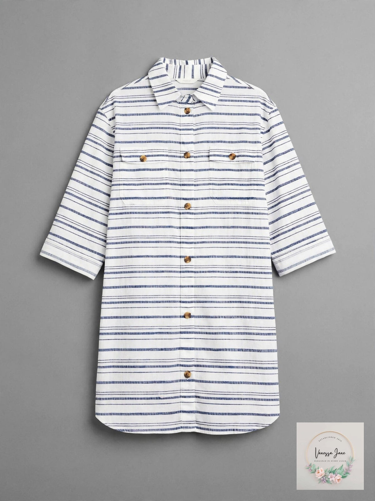 Dotti Womens Baja Striped Cotton Dress Swim Cover-up, Size Small