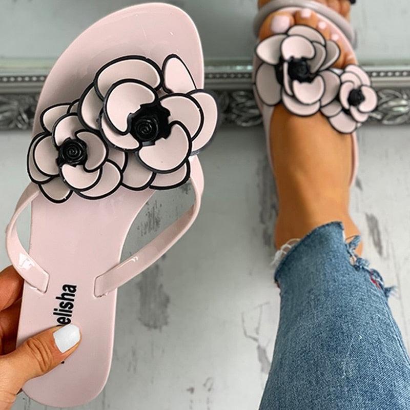 Summer Flowers Flip Flops