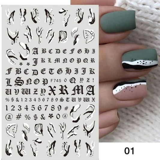 Summer Tropical Plants 3D Nail Sticker Iridescent Leaves Tree Transfer Decals Slider For Nails DIY Nail Art Decoration 3D Nail Stickers Decals Snowflakes Elk Bear Christmas Xmas Transfer Stickers Nail Art Self-Adhesive Decals Decoration Nail Art