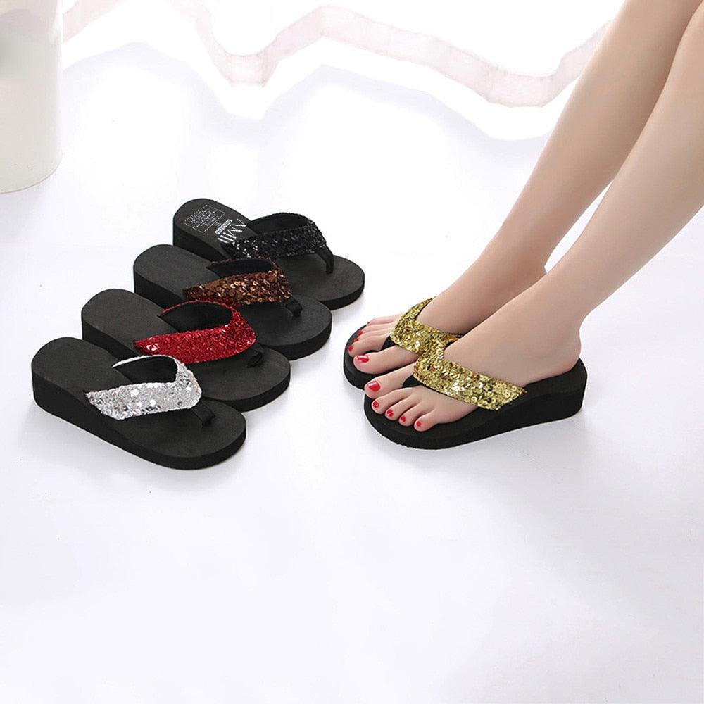 Summer Women Flip Flops Casual Sequins